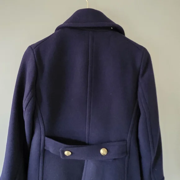 J. Crew 4 Old Money Ivy League Academia Stadium Cloth By Nello Gori Wool Peacoat - Picture 10 of 14